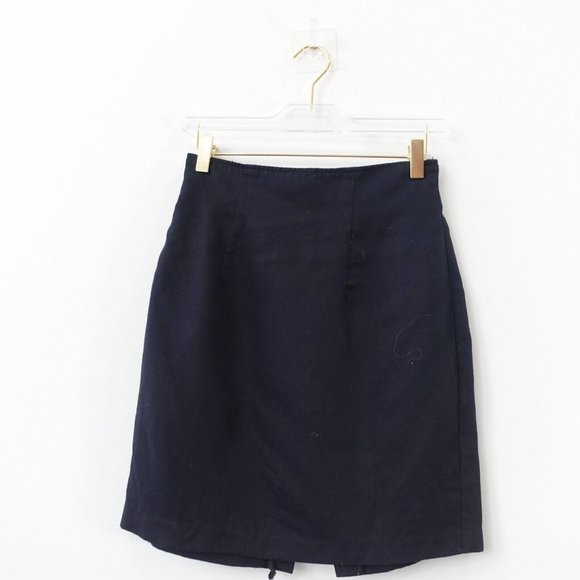 La Belle Skirt Juniors Size 7 Mini‎ Black Straight Pencil Short Work School USA - Picture 1 of 8
